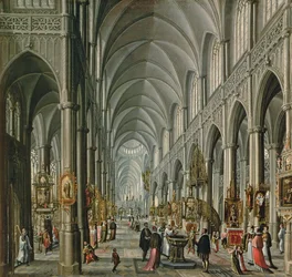 Innenraum einer gotischen Kirche, 1596-97